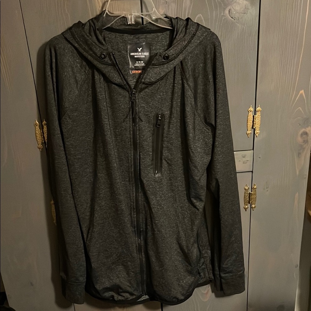 American Eagle Outfitters Dark Gray Lightweight Jacket